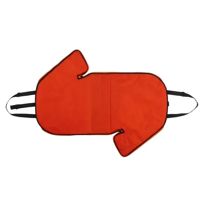 An o-shiled carry case for the o-grill range, unfurled on the inner side