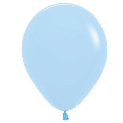 Light blue latex balloon, glossy finish