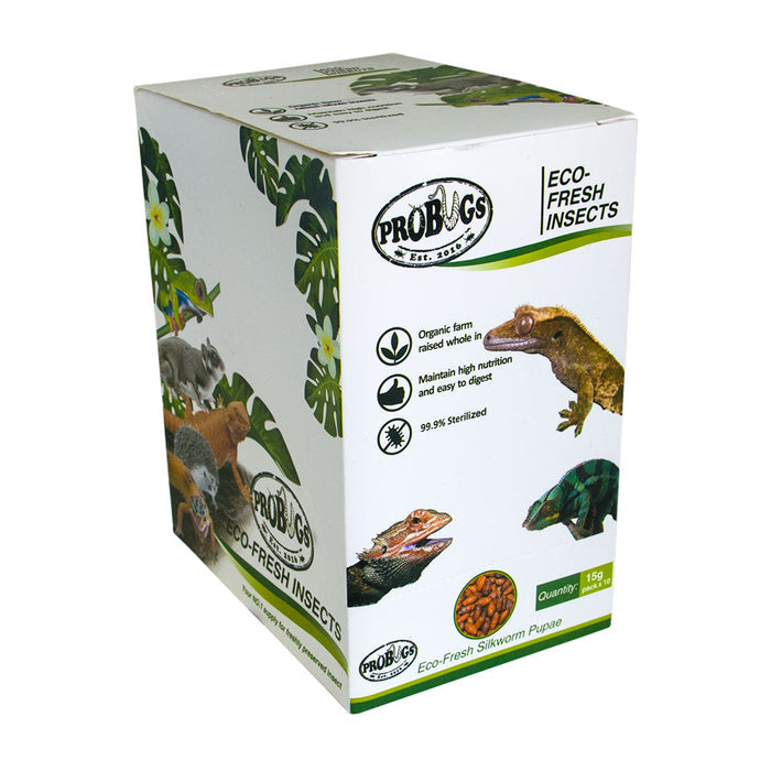 Buy ProBugs Eco Fresh Silkworm pupae 15g - 10 Packs online UK