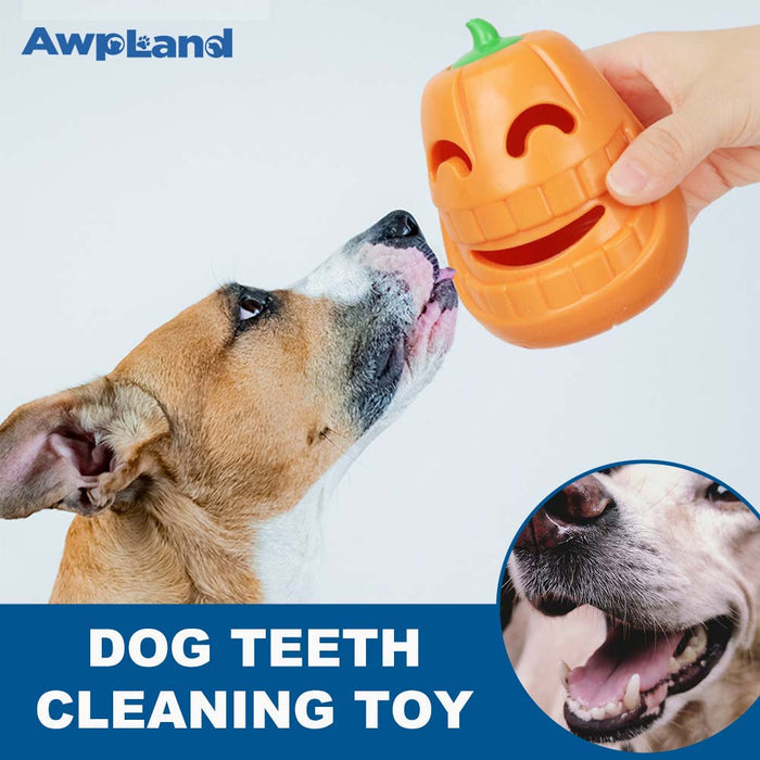 Pumpkin Dog Puzzle Toys with Treat Dispenser for Small Medium and Large Dogs IQ Training and Playing