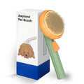 Pumpkin Pet Grooming Self Cleaning Slicker Brush for Dogs Cats Puppy Rabbit