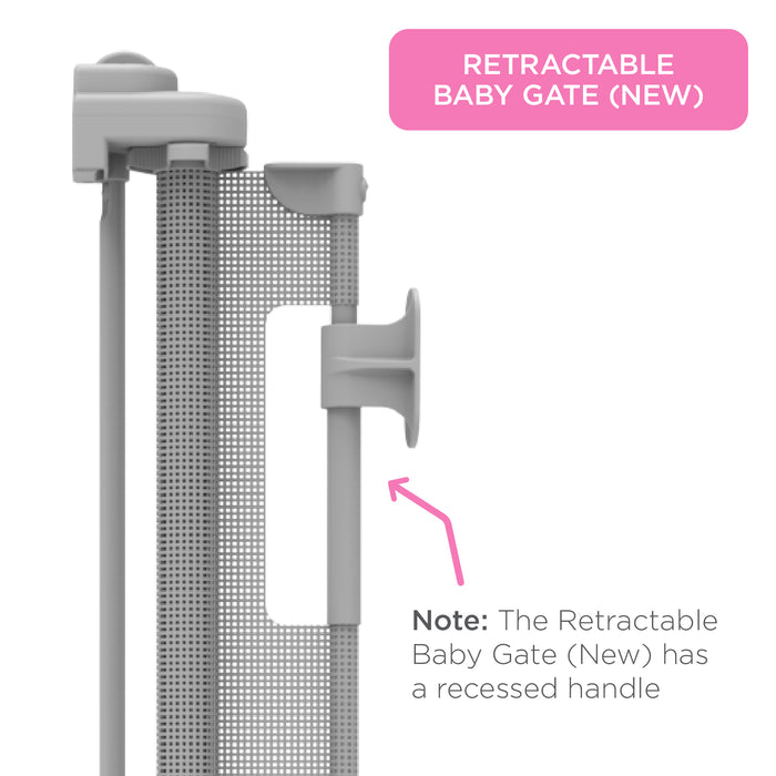 Retractable Baby Gate (New) - Wall Mounting Set - White - Perma Child Safety