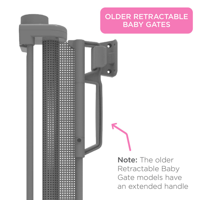 Retractable Baby Gate (New) - Wall Mounting Set - White - Perma Child Safety