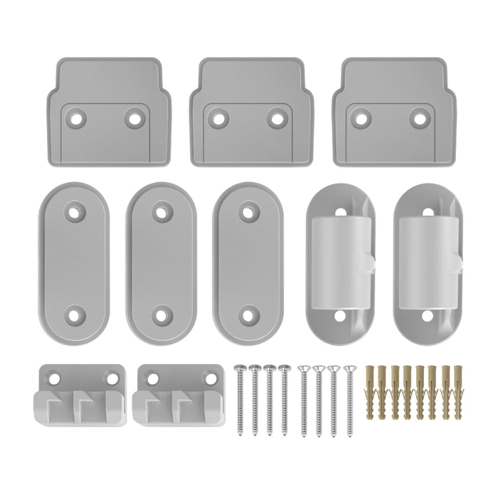 Retractable Baby Gate (New) - Wall Mounting Set - Grey - Perma Child Safety