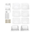 Retractable Baby Gate Wall Mounting Set - White / B - Perma Child Safety