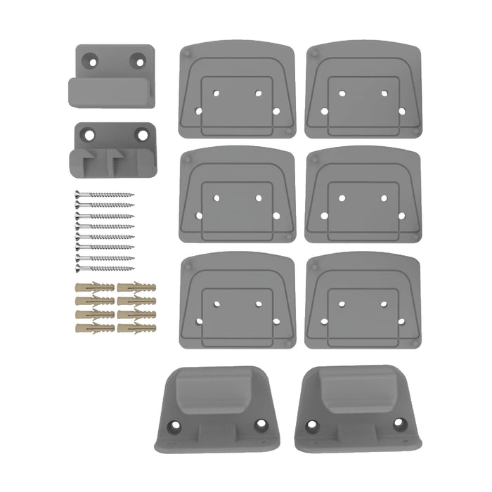 Retractable Baby Gate Wall Mounting Set - Grey / A - Perma Child Safety