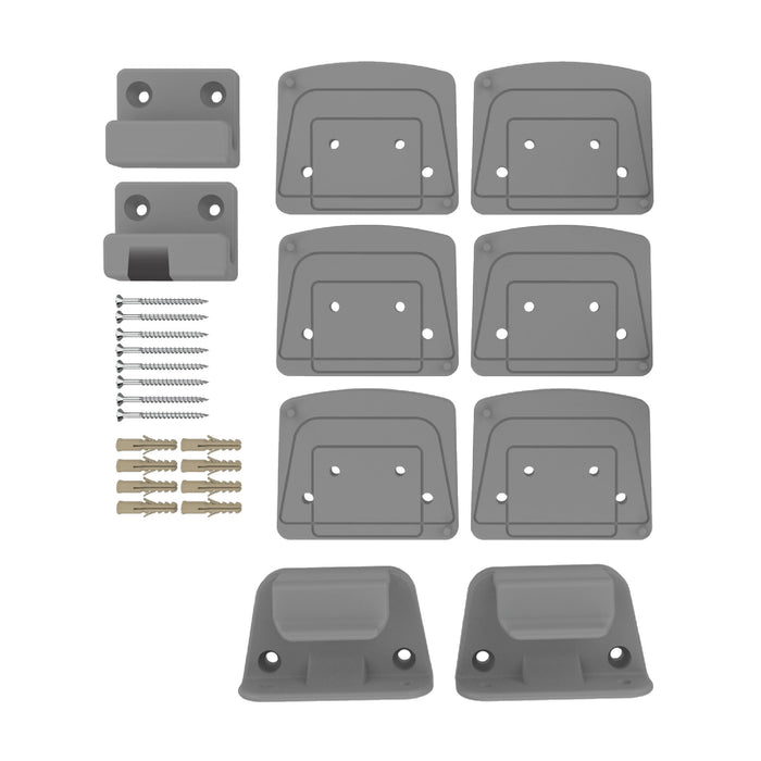 Retractable Baby Gate Wall Mounting Set - Grey / B - Perma Child Safety