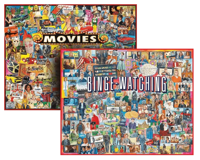 Set of 2: Artist Jim Mellett- Pop Culture Bundle 1000 piece