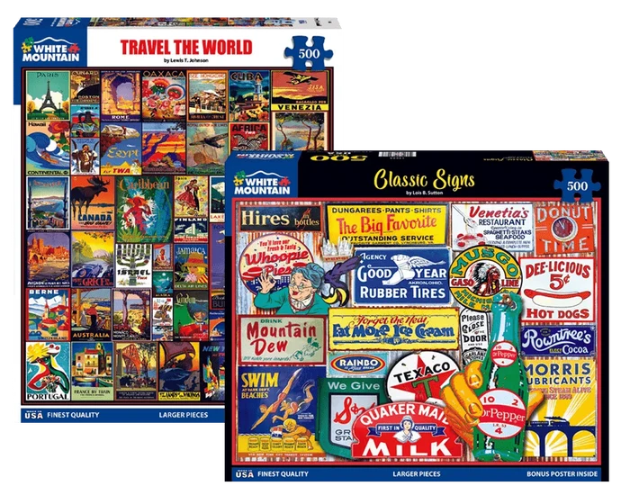 Set of 2: Best Selling 500 Piece Puzzle Bundle