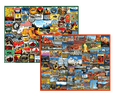 Set of 2: Travel Puzzle Bundle 1000 Piece