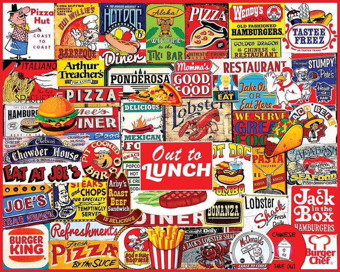 Set of 4: Artist Charlie Girard - Favorite Foods Bundle 1000 piece