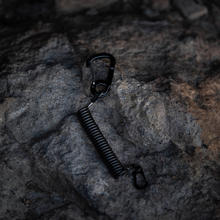 Leash laying on rock