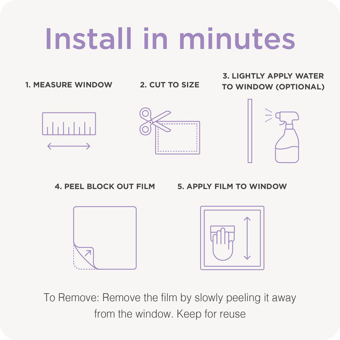 Static-Cling Window Blockout Film Kit