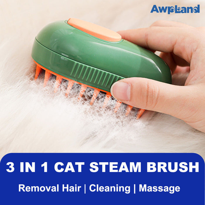 Steamy Cat Brush, Cute Banana shape Self Cleaning Steam Pet Brush for Cog Cat Rabbit