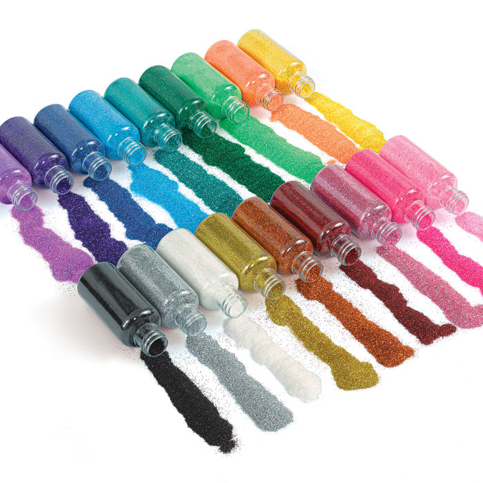 The Ultimate Glitter Collection, glitter spilling from all containers