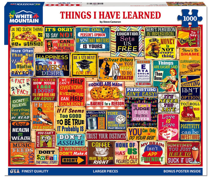 Things I Have Learned (2062pz) - 1000 Piece Jigsaw Puzzle