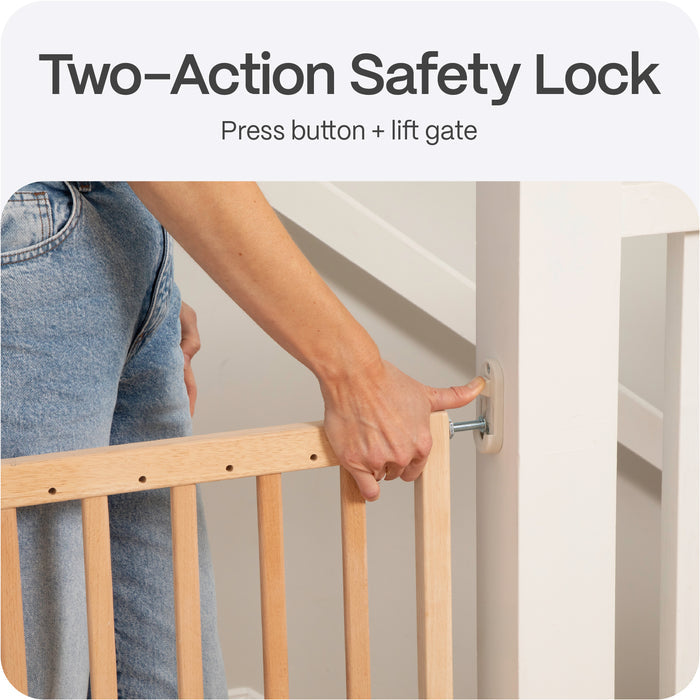 Timber Swing Baby Gate | 63.5-105.5 cm W