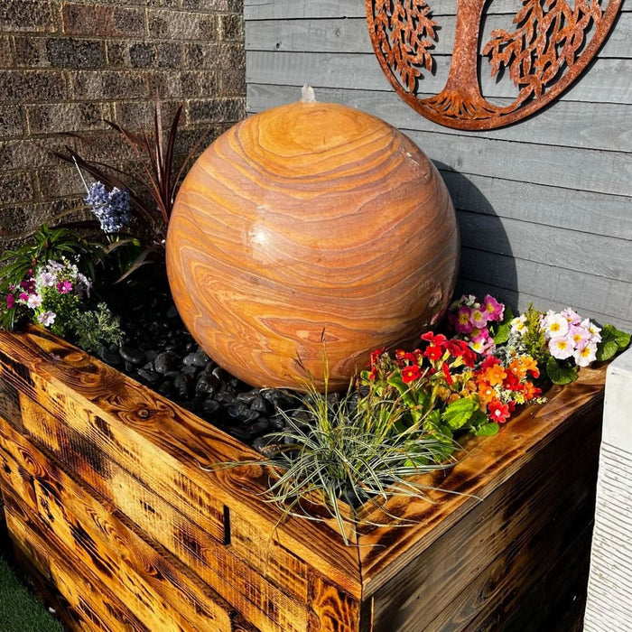 Buy Tranquility Sandstone Sphere Water Feature online UK