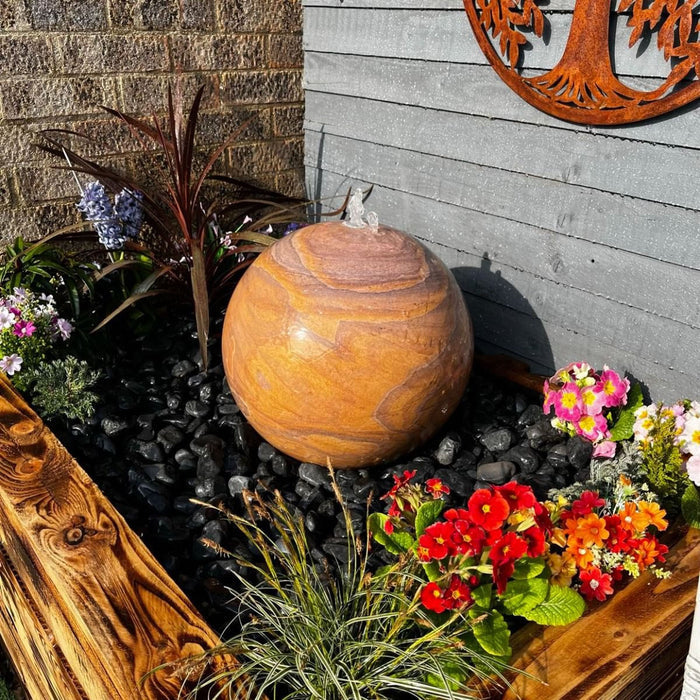 Buy Tranquility Sandstone Sphere Water Feature online UK