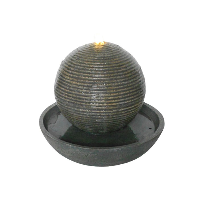 Buy Tranquility Solar 40cm Ribbed Sphere Water Feature online UK