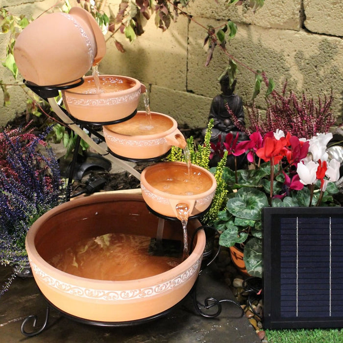 Buy Tranquility Solar Terracotta Water Feature online UK