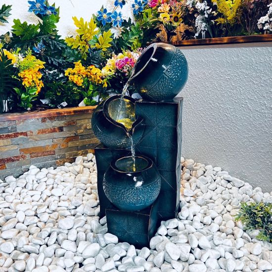 Buy Tranquillity Teal Tranquil Pour Water Feature online UK