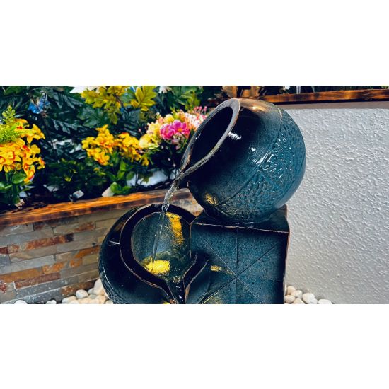 Buy Tranquillity Teal Tranquil Pour Water Feature online UK