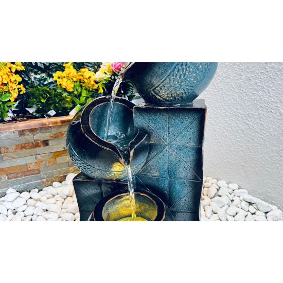 Buy Tranquillity Teal Tranquil Pour Water Feature online UK