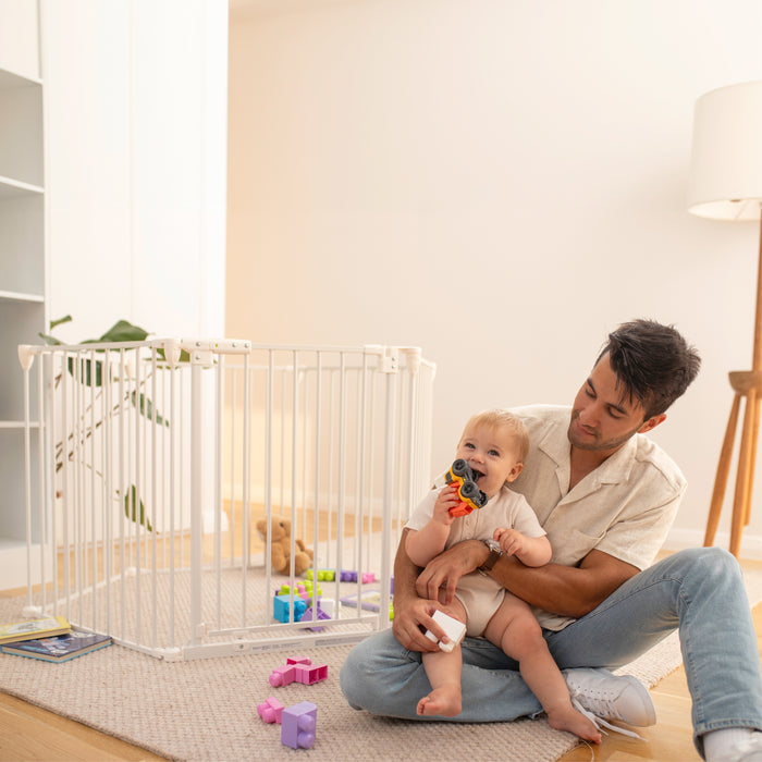 Ultimate 3-in-1 Playpen Barrier - White - Perma Child Safety
