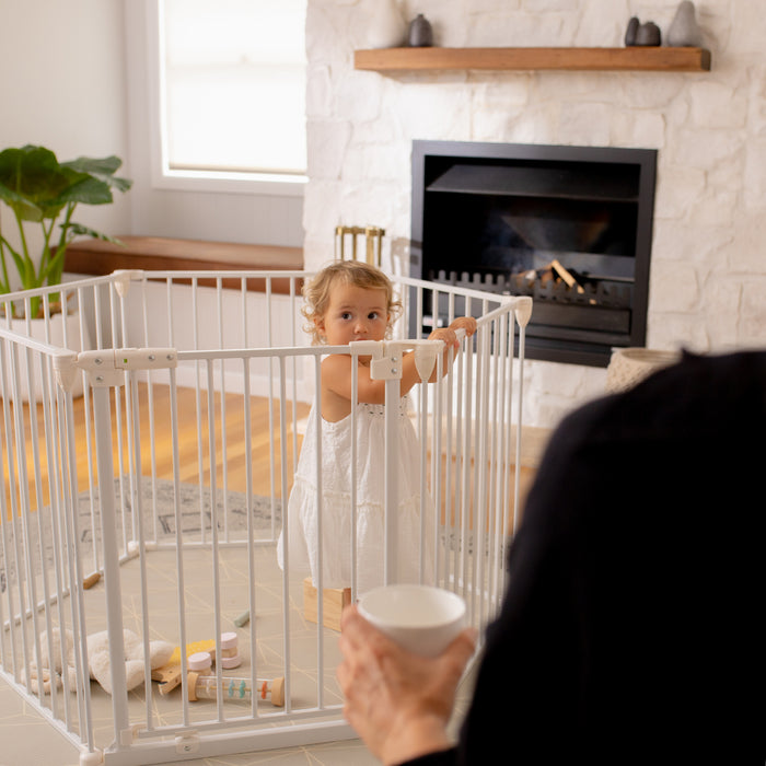 Ultimate 3-in-1 Playpen Barrier - White - Perma Child Safety