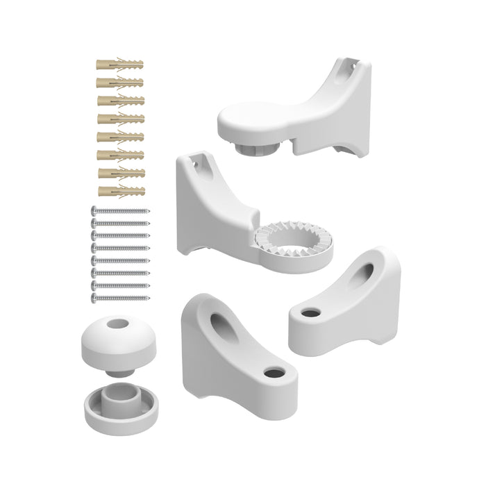 Ultimate 3-in-1 Playpen & Extra Wide Barrier - Wall Mounting Kit - White - Perma Child Safety