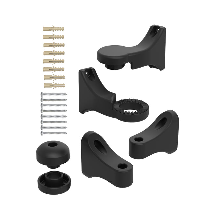 Ultimate 3-in-1 Playpen & Extra Wide Barrier - Wall Mounting Kit - Black - Perma Child Safety