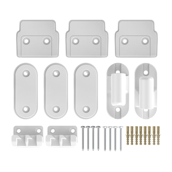 Ultimate Retractable Baby Gate - Wall Mounting Set - White - Perma Child Safety
