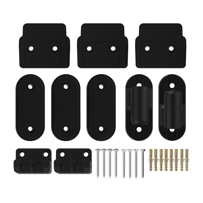 Ultimate Retractable Baby Gate - Wall Mounting Set - Black - Perma Child Safety