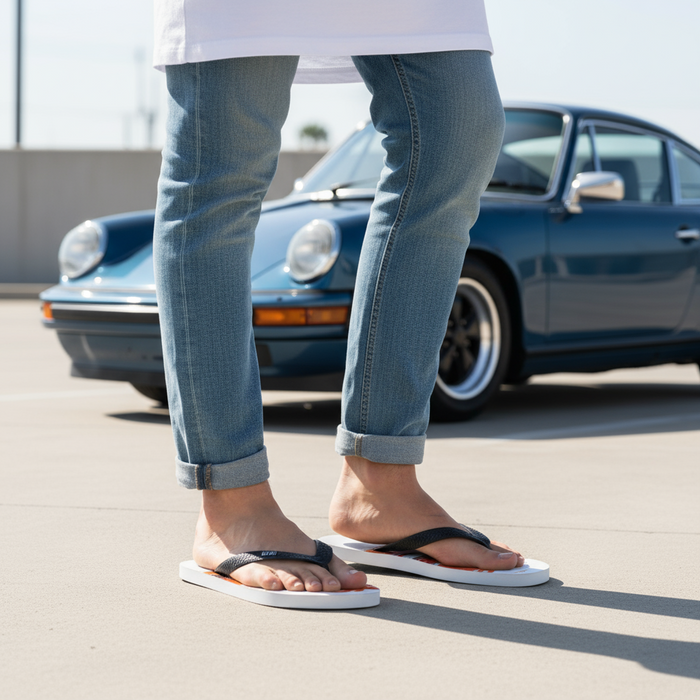 Vintage Porsche 911 Retro Flip Flops - Bexco Automotive