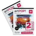 artPOP! Watercolor Pads - 11" x 14", 30 sheets, Pkg of 2