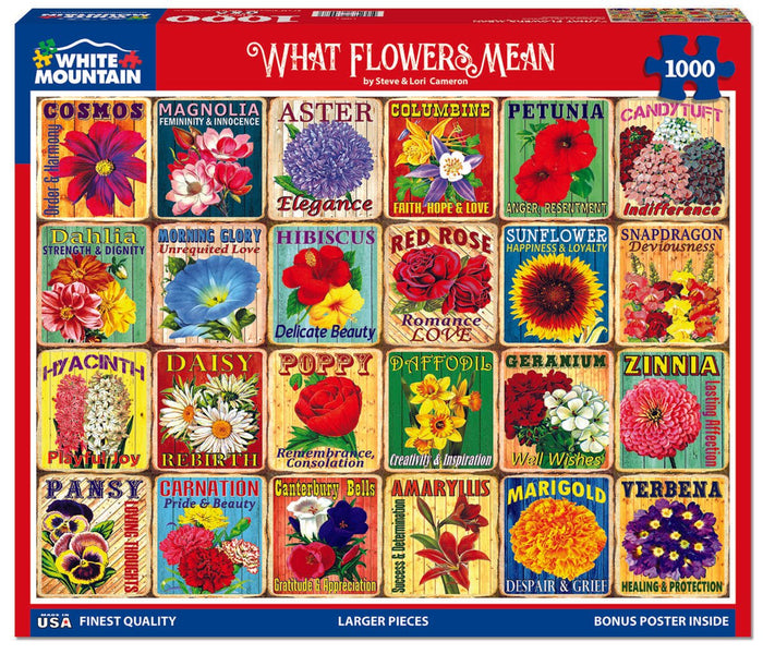What Flowers Mean (1967pz) - 1000 Piece Jigsaw Puzzle