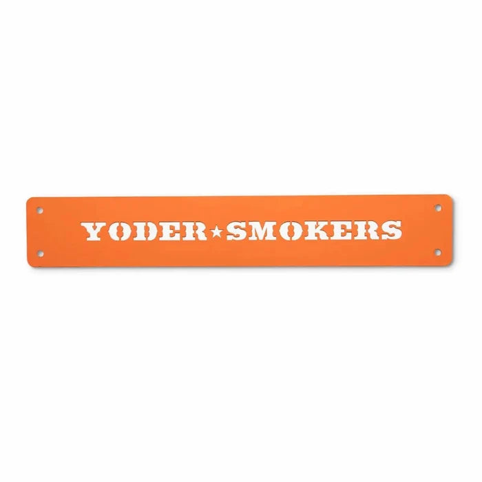 Yoder Smokers Logo Competition Cart Placards Outdoor Grill Replacement Parts Orange 12033467